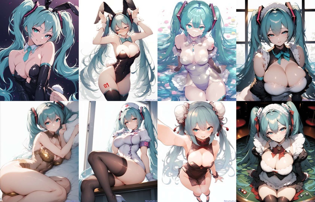 Hatsune Miku illustrations NSFW #02