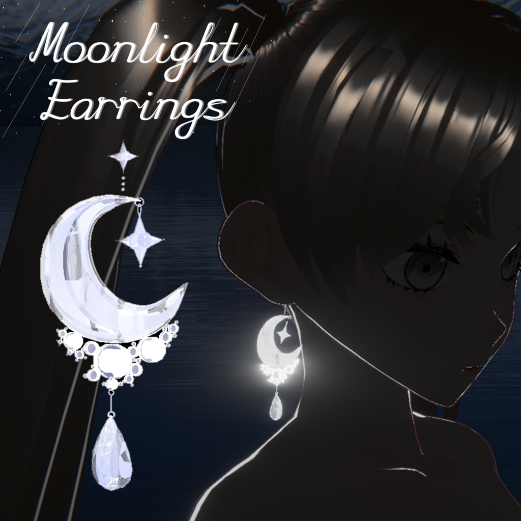 月光イヤリング/Moonlight earrings(6colors)