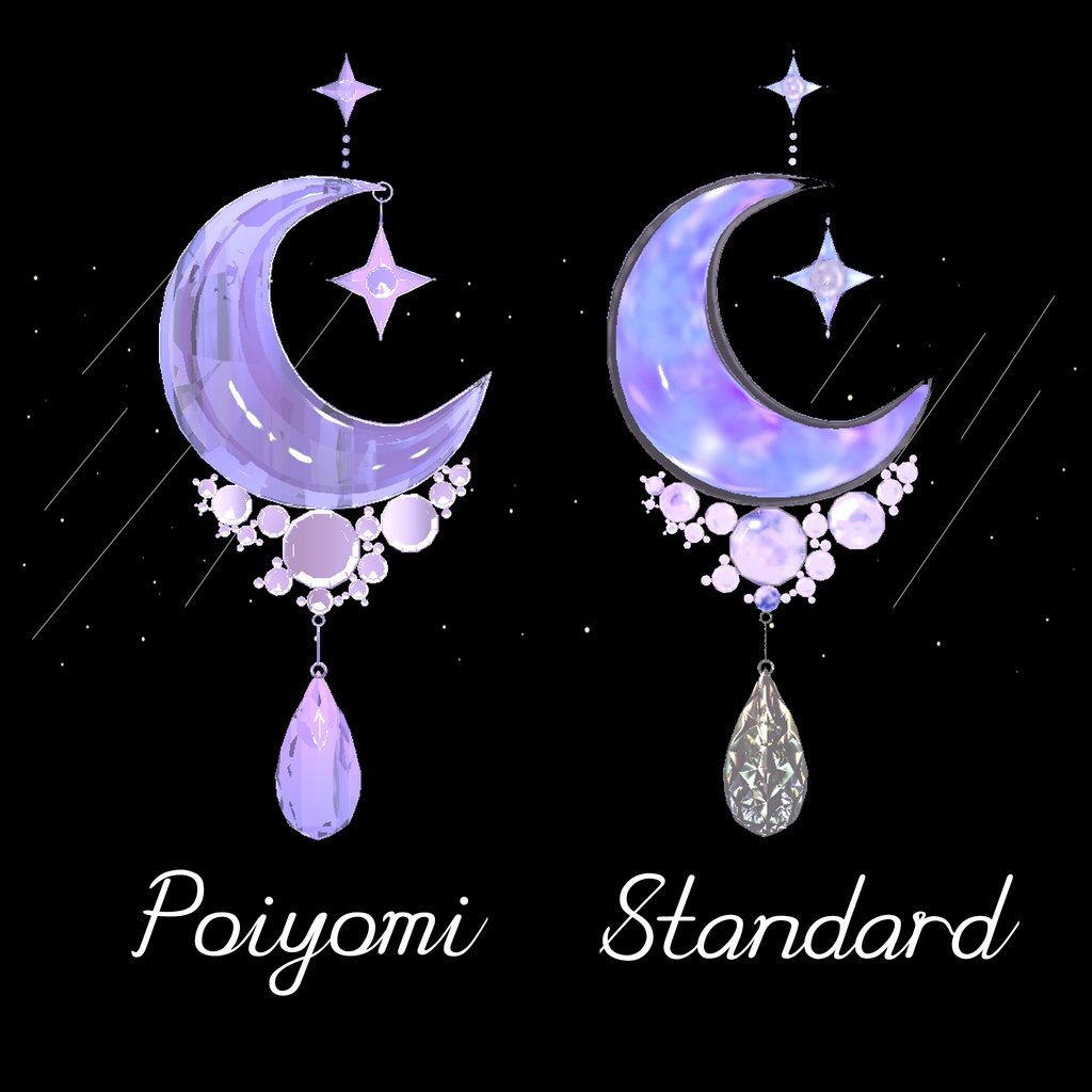 月光イヤリング/Moonlight earrings(6colors)