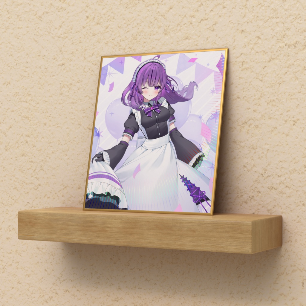 【紫柴ココ2周年記念グッズ】オリジナル色紙