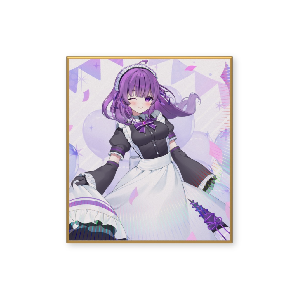 【紫柴ココ2周年記念グッズ】オリジナル色紙