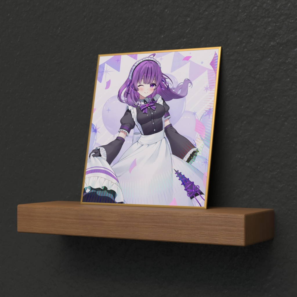 【紫柴ココ2周年記念グッズ】オリジナル色紙