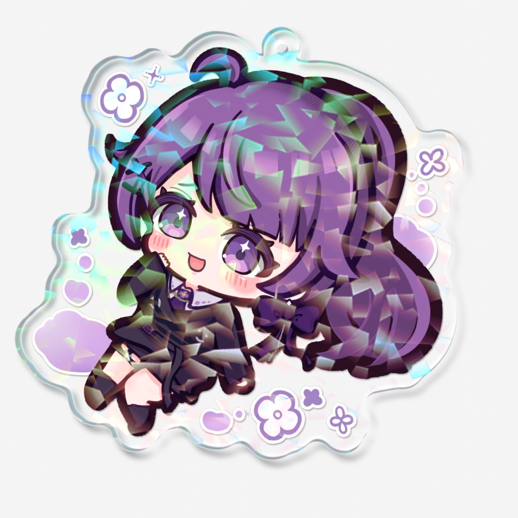 【紫柴ココ2周年記念グッズ】ホログラムアクリルキーホルダー