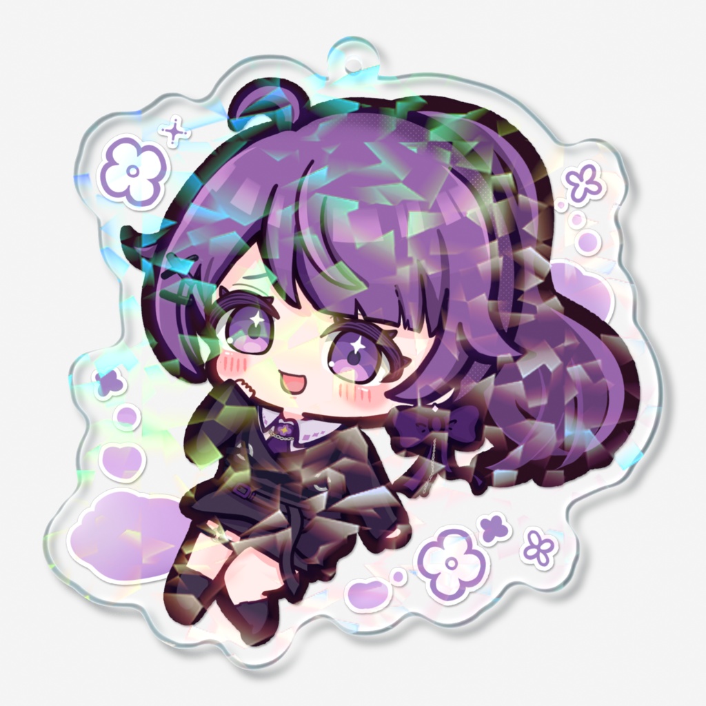 【紫柴ココ2周年記念グッズ】ホログラムアクリルキーホルダー