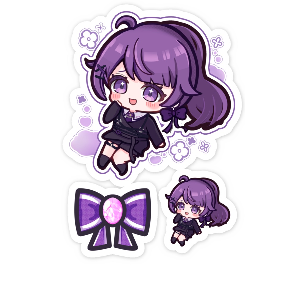 【紫柴ココ2周年記念グッズ】スマホステッカー
