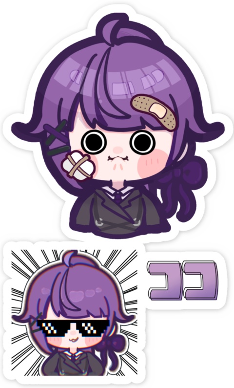 【紫柴ココ2周年記念グッズ】スマホステッカー