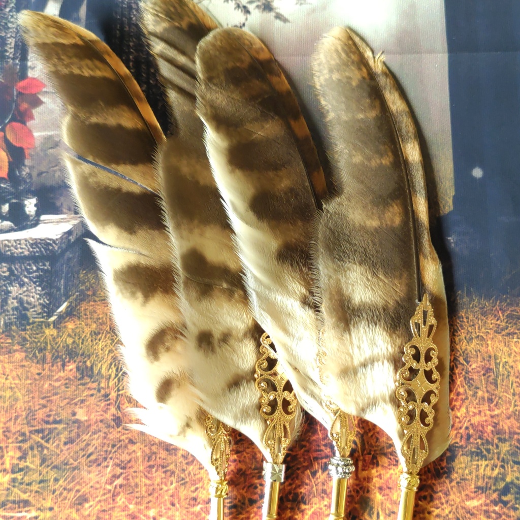 モリフクロウの羽根ポインター☆ビブリオマンシー占い指し棒