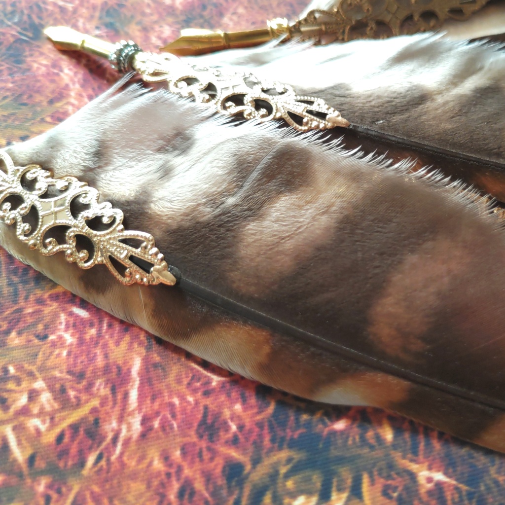 モリフクロウの羽根ポインター☆ビブリオマンシー占い指し棒