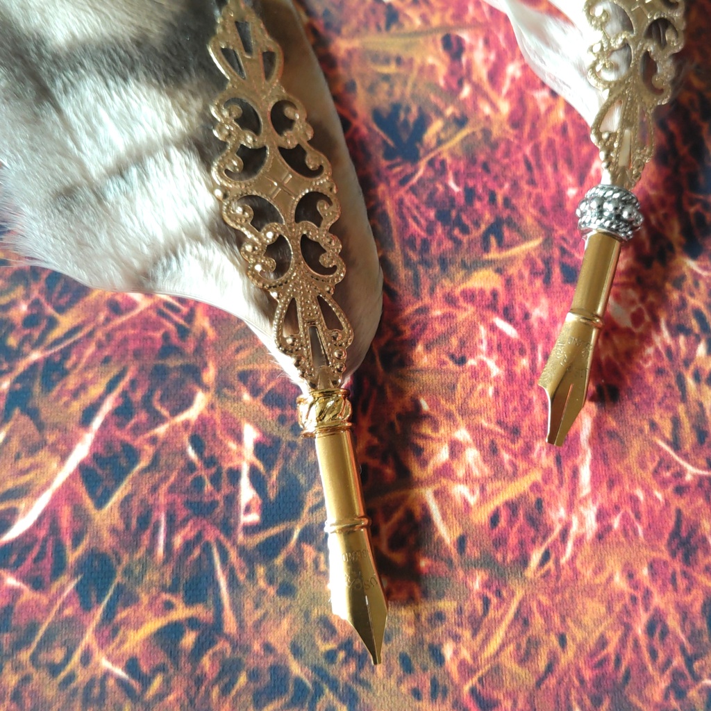 モリフクロウの羽根ポインター☆ビブリオマンシー占い指し棒