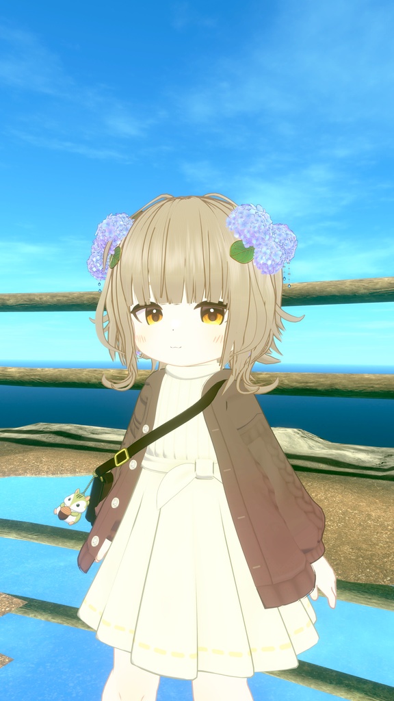 【無料/Freeあり】アジサイ髪飾り/イアリング Hydrangea hair accessory/earrings