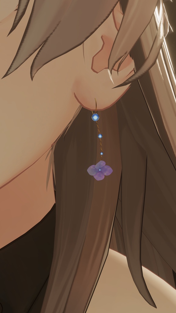 【無料/Freeあり】アジサイ髪飾り/イアリング Hydrangea hair accessory/earrings