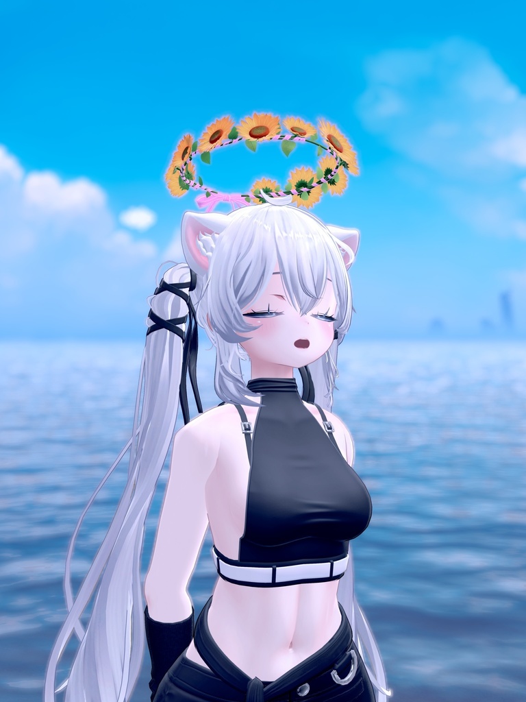 【無料/Freeあり】ひまわりヘイロー/イアリング