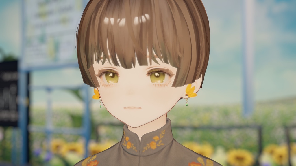 【無料/Freeあり】ひまわりヘイロー/イアリング