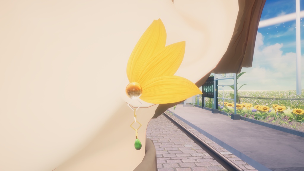 【無料/Freeあり】ひまわりヘイロー/イアリング