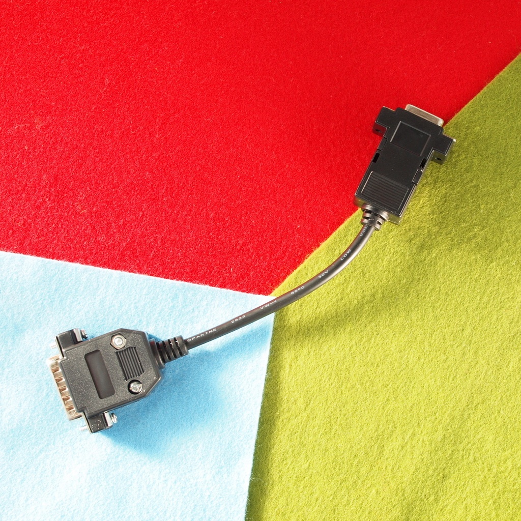 Short版 D-sub15 2列⇒3列 ディスプレイ変換ケーブル RGBとHsync Vsync RGB-GNDx3 Sync-GNDx1 接続 X68000 FM TOWNS PC-9801用