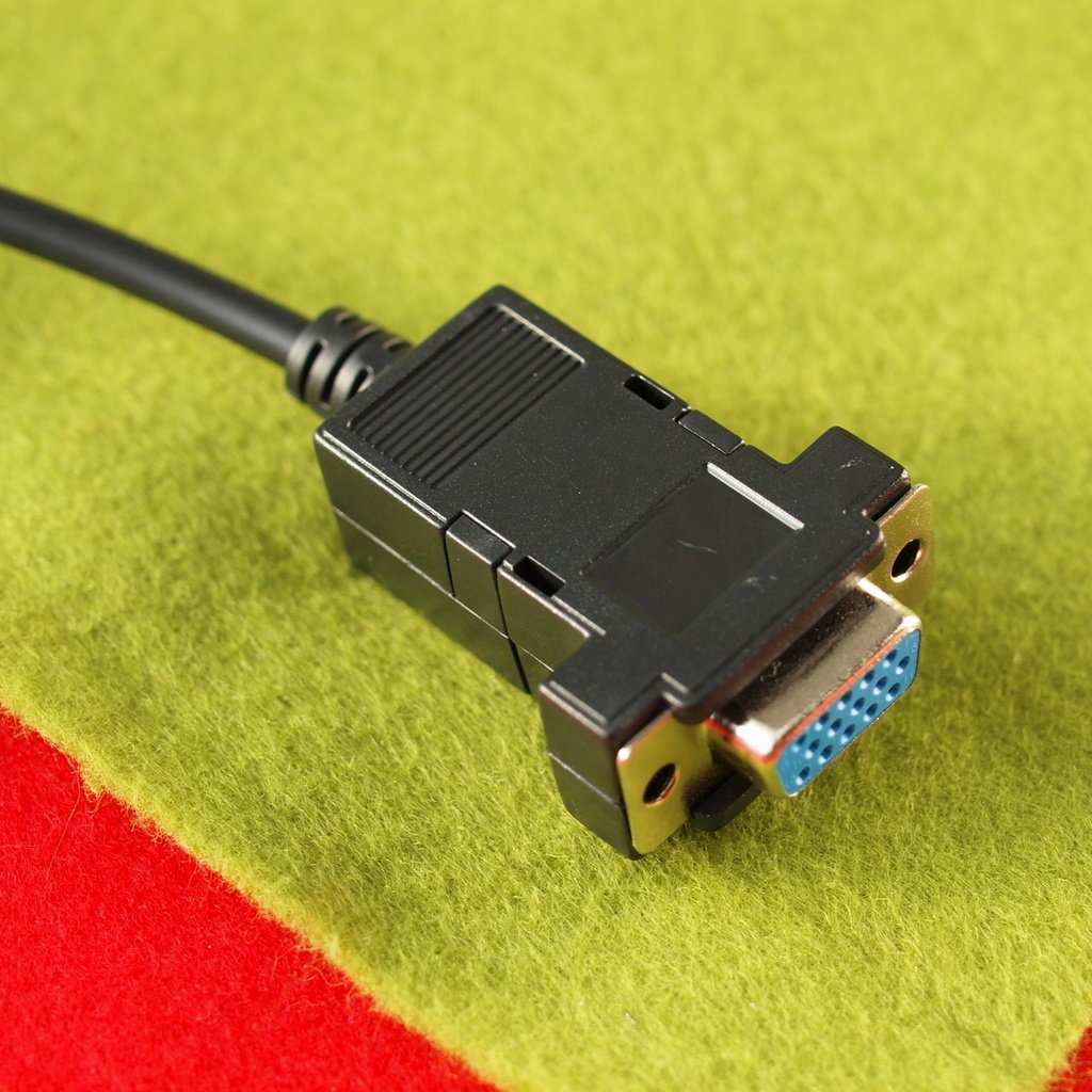 Short版メスネジ無し FM-77 初代FM77AV用 D-sub9⇒Hsync 15kHz ミニD-sub15 3列 デジタルRGB変換ケーブル RGBとHsync Vsync GNDx2 FGx2