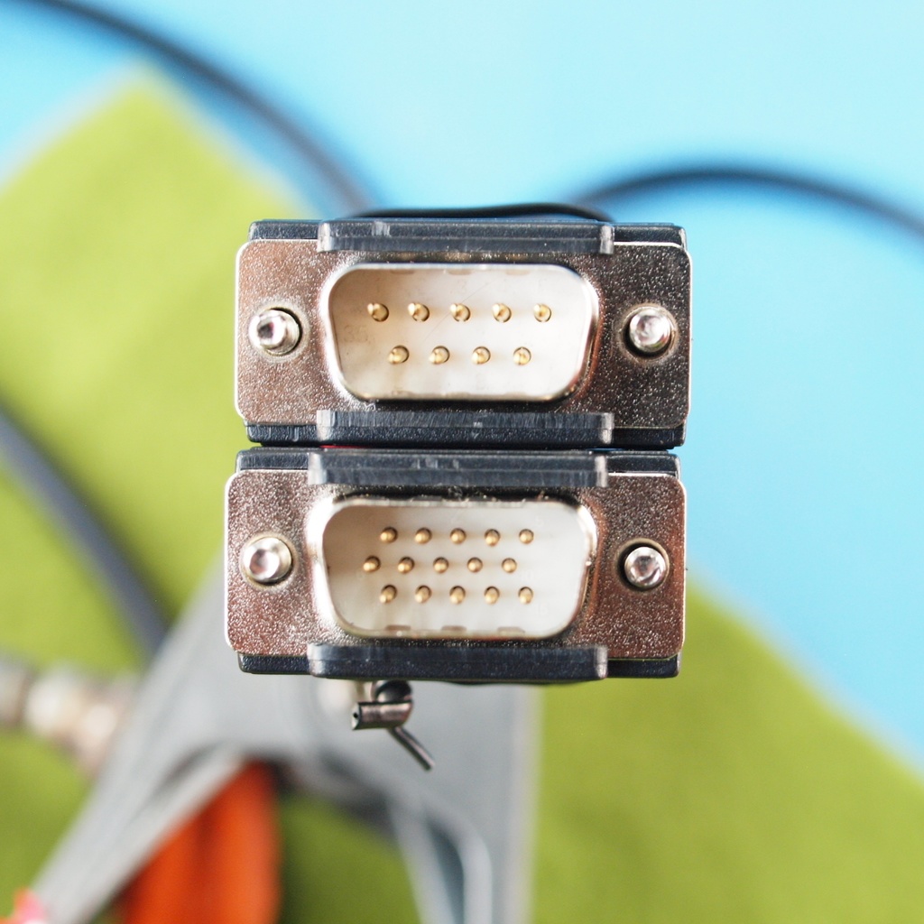 1.4m版 FM-77 初代FM77AV用 D-sub9⇒Hsync 15kHz ミニD-sub15 3列 デジタルRGB変換ケーブル RGBとHsync Vsync GNDx2 FGx2