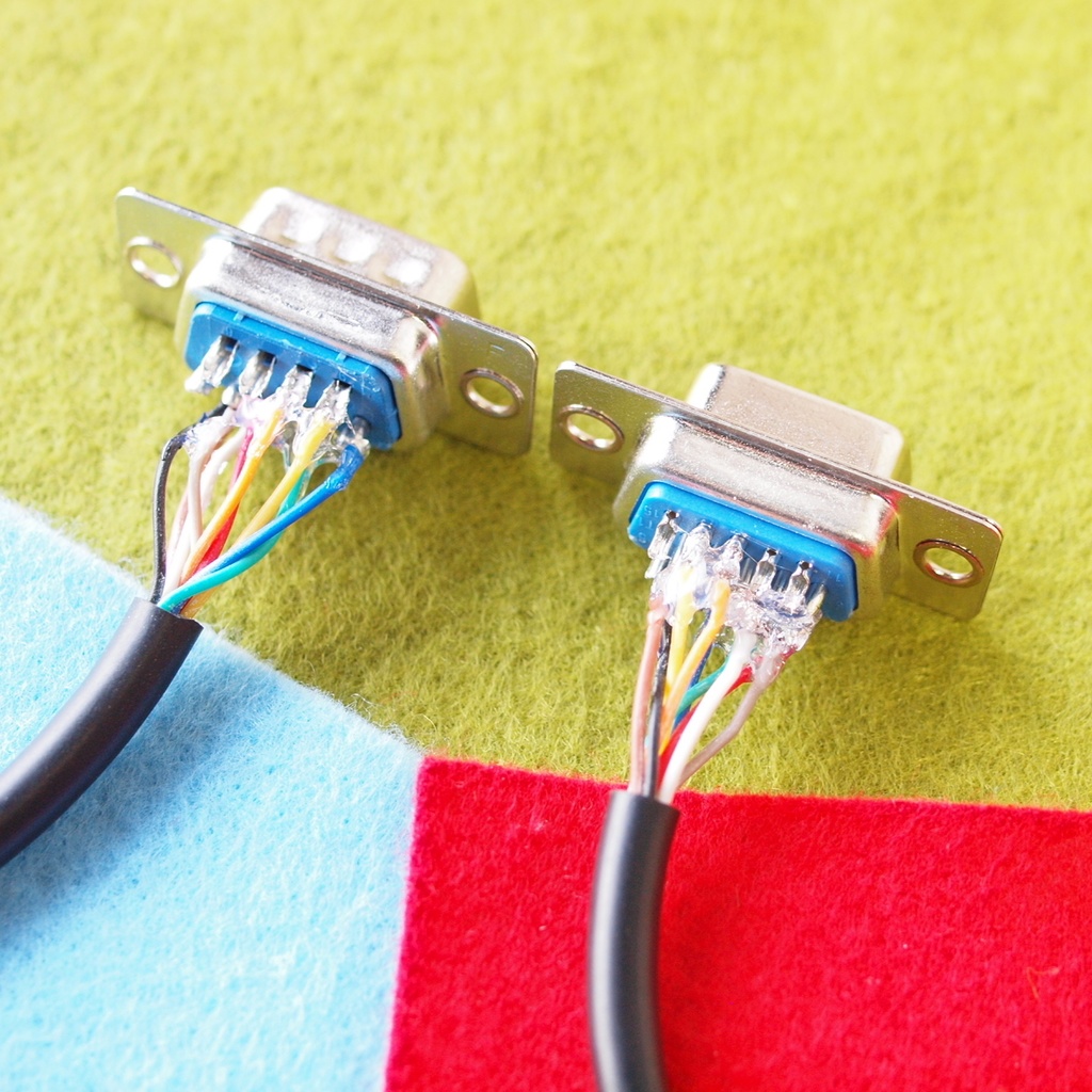 1.4m版 FM-77 初代FM77AV用 D-sub9⇒Hsync 15kHz ミニD-sub15 3列 デジタルRGB変換ケーブル RGBとHsync Vsync GNDx2 FGx2