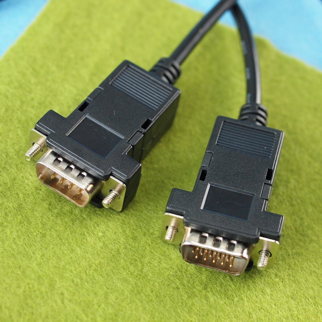 1.4m版 FM-77 初代FM77AV用 D-sub9⇒Hsync 15kHz ミニD-sub15 3列 デジタルRGB変換ケーブル RGBとHsync Vsync GNDx2 FGx2