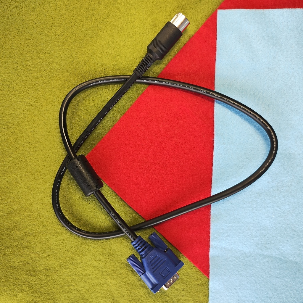 70cm DIN8C版 デジタルRGB変換ケーブル ミニDsub15ピン3列 15kHz対応ディスプレイ用 #FM-7 NEW7 MICRO PC-8801 MZ-700 PC-6001mk2 PC-9801