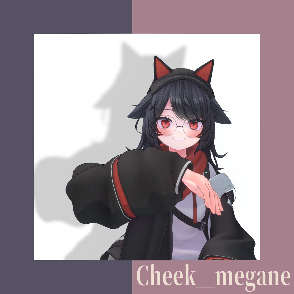 【VRChat想定】Cheek_megane 【33アバター対応】