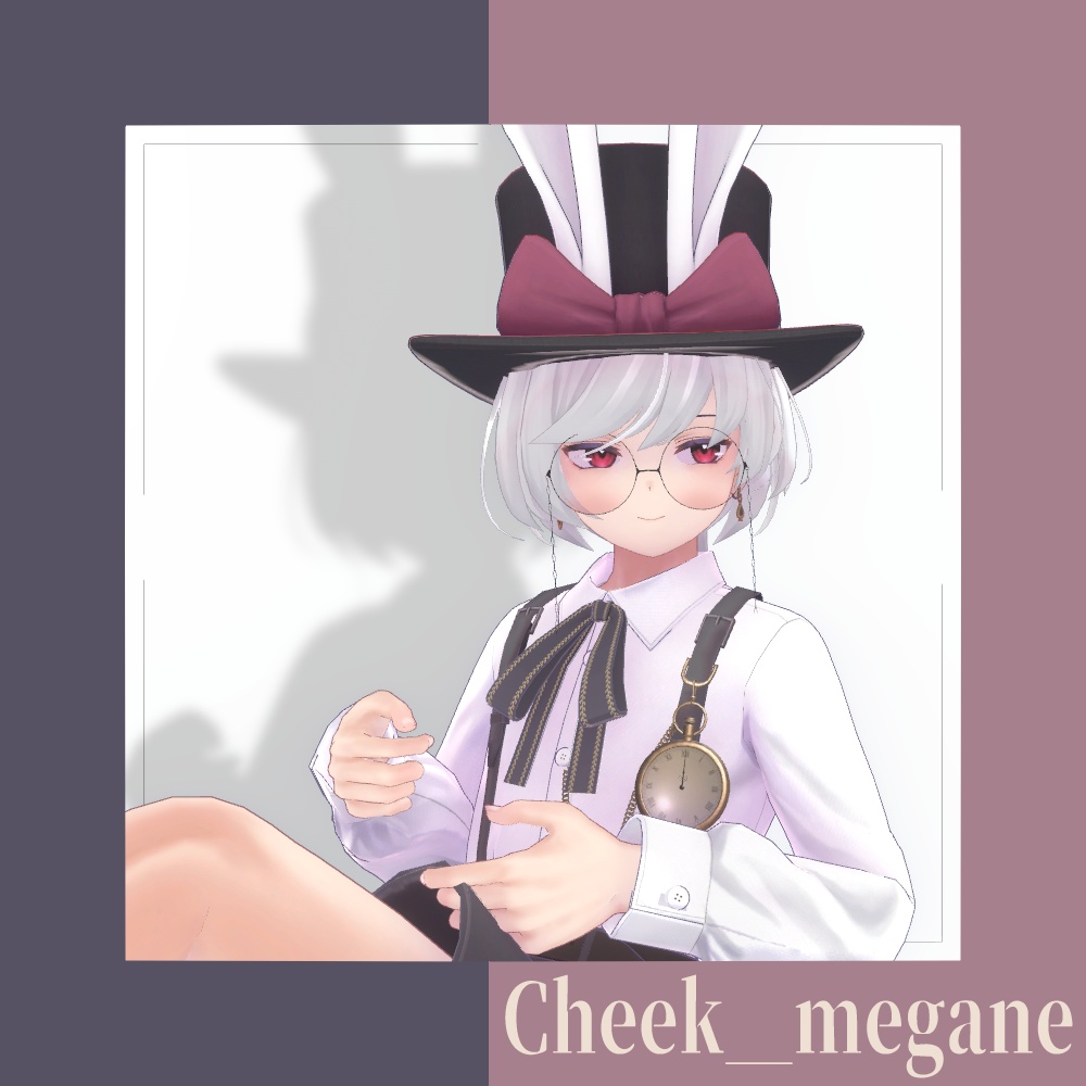 【VRChat想定】Cheek_megane 【33アバター対応】