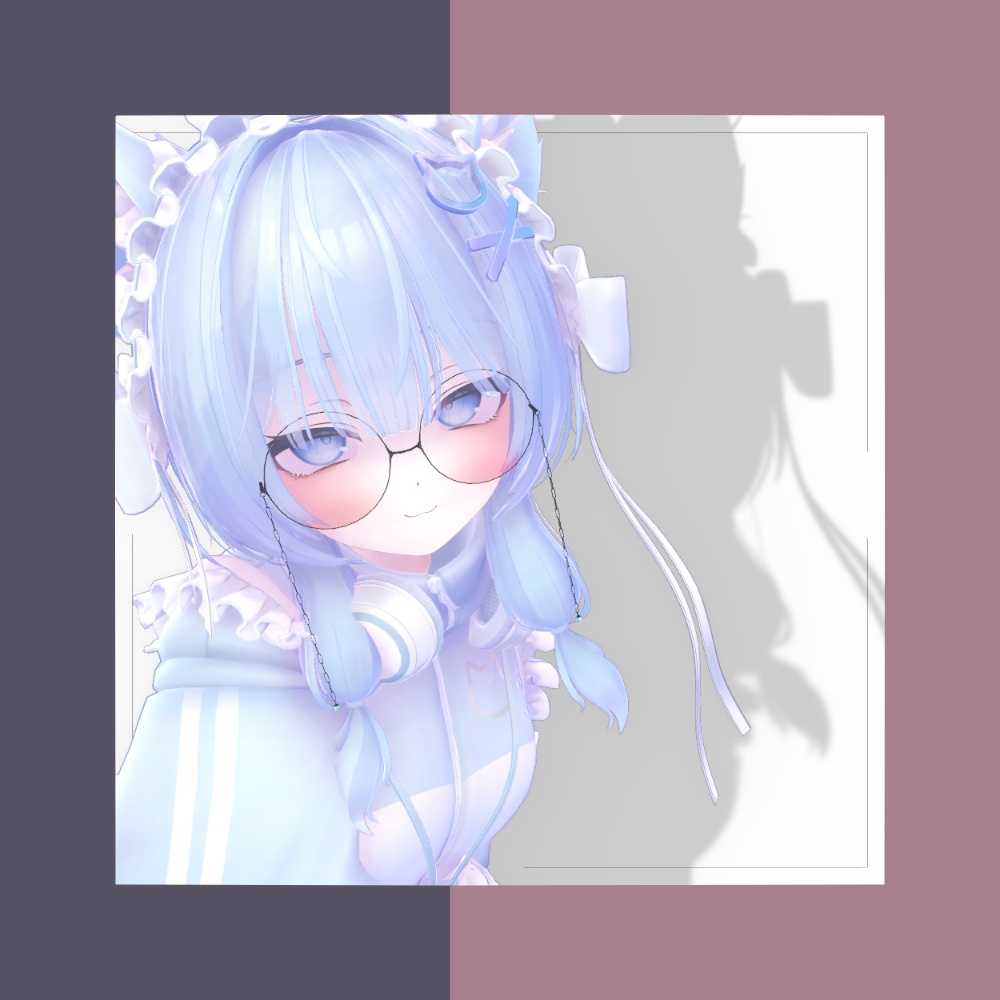 【VRChat想定】Cheek_megane 【33アバター対応】