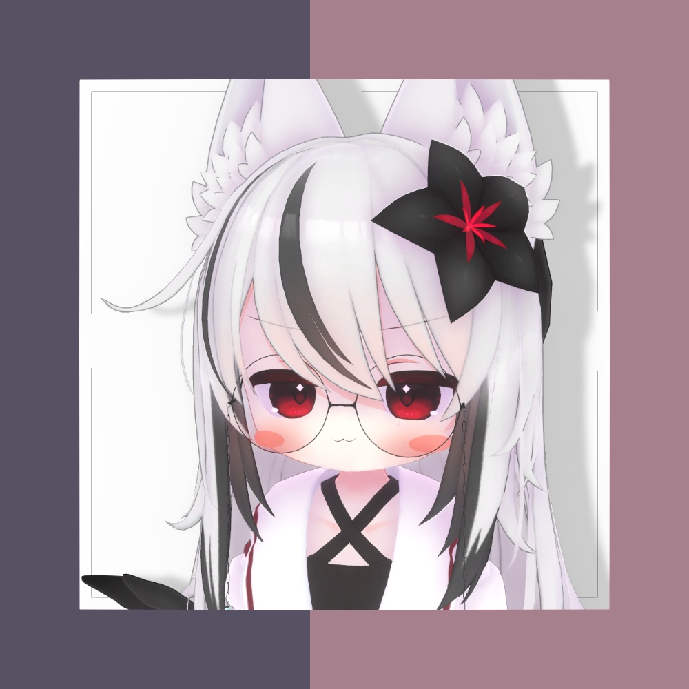 【VRChat想定】Cheek_megane 【33アバター対応】