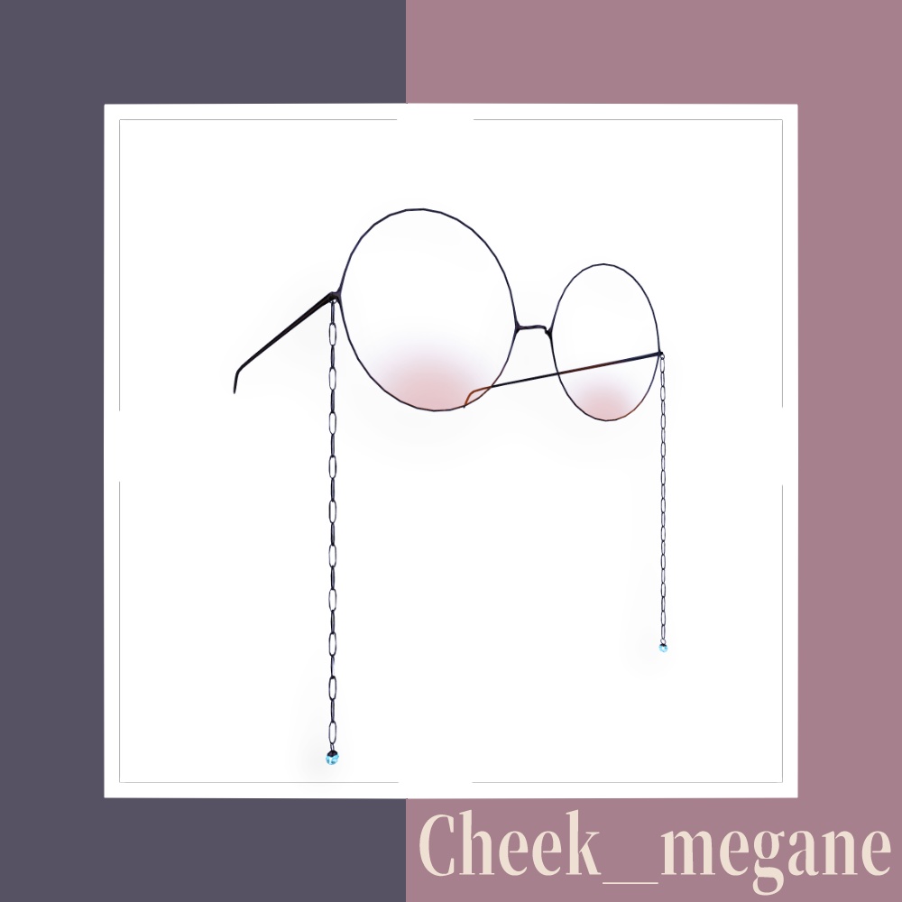 【VRChat想定】Cheek_megane 【27アバター対応】