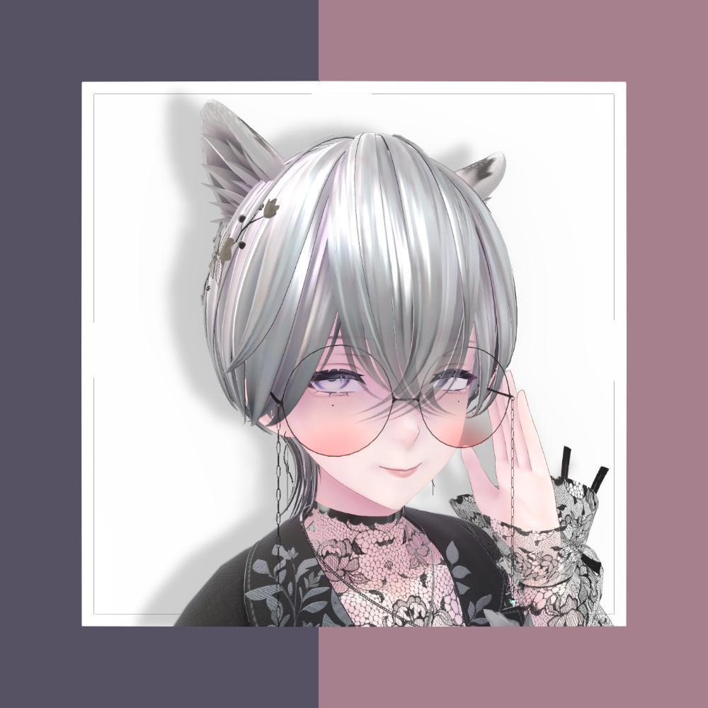 【VRChat想定】Cheek_megane 【33アバター対応】