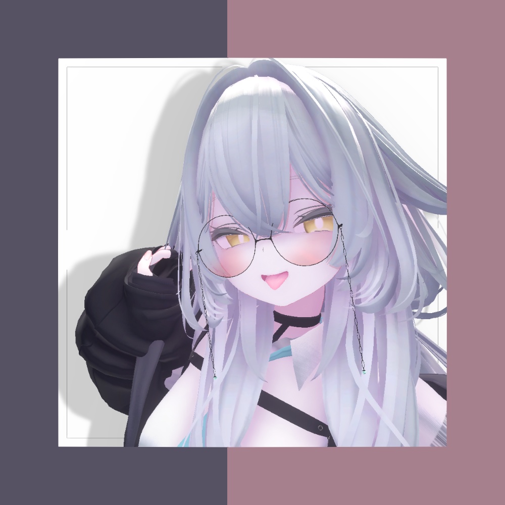 【VRChat想定】Cheek_megane 【33アバター対応】