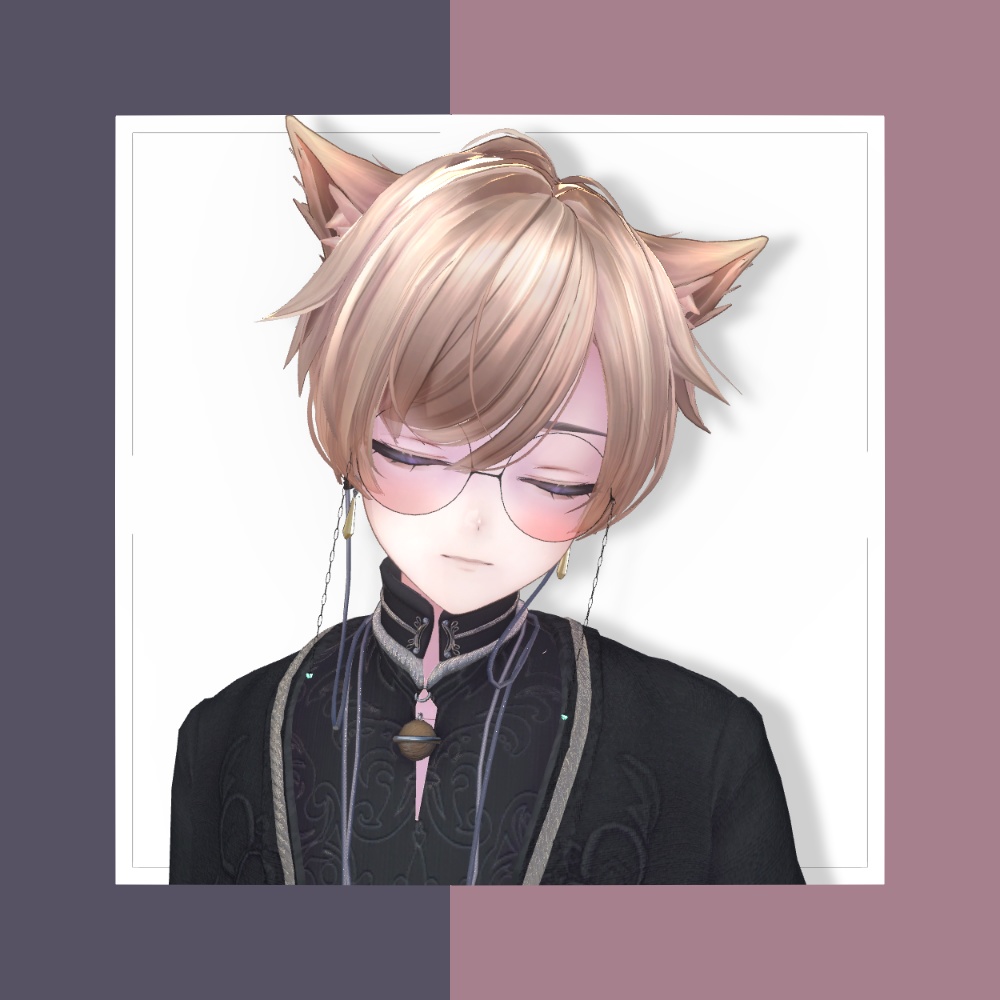 【VRChat想定】Cheek_megane 【33アバター対応】