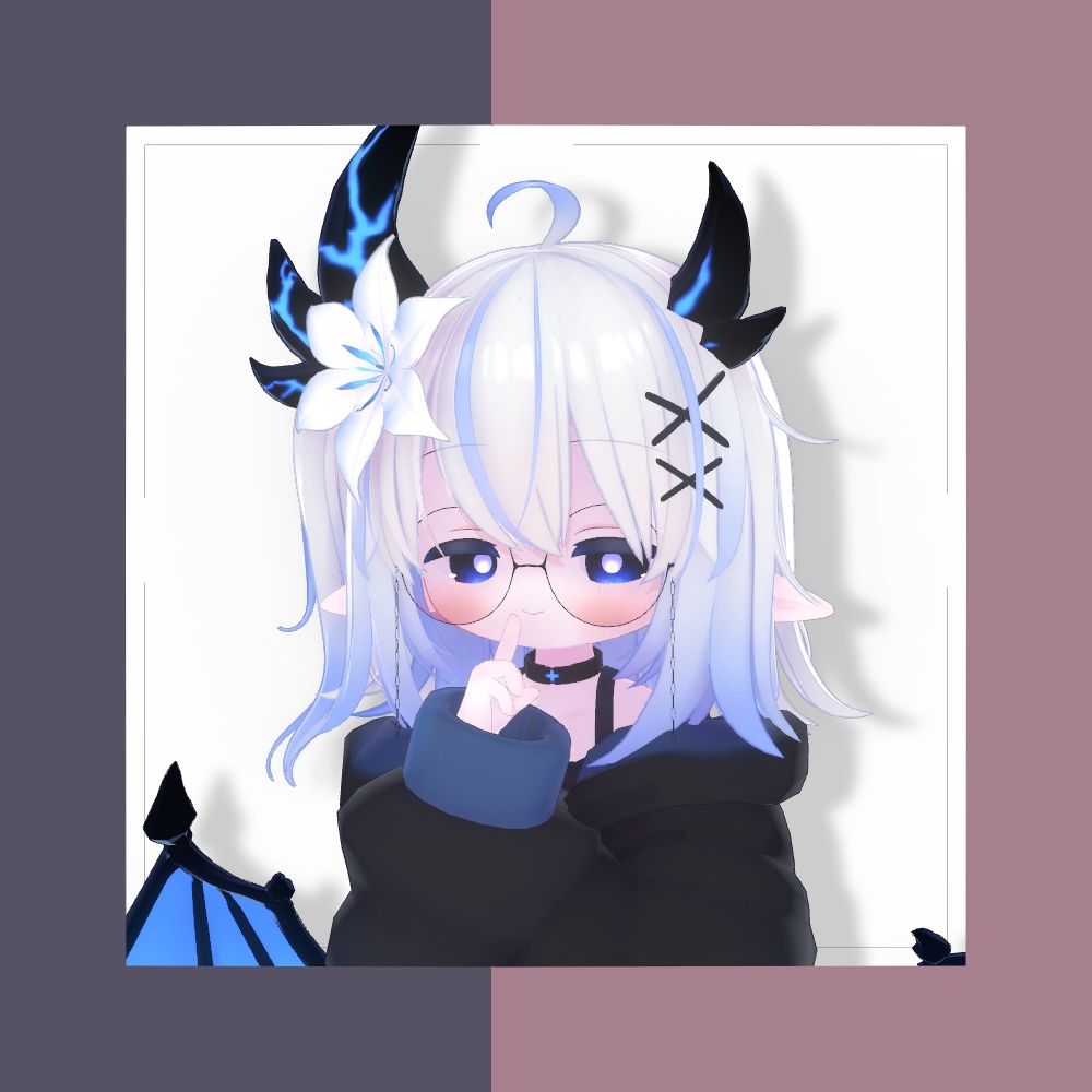 【VRChat想定】Cheek_megane 【33アバター対応】