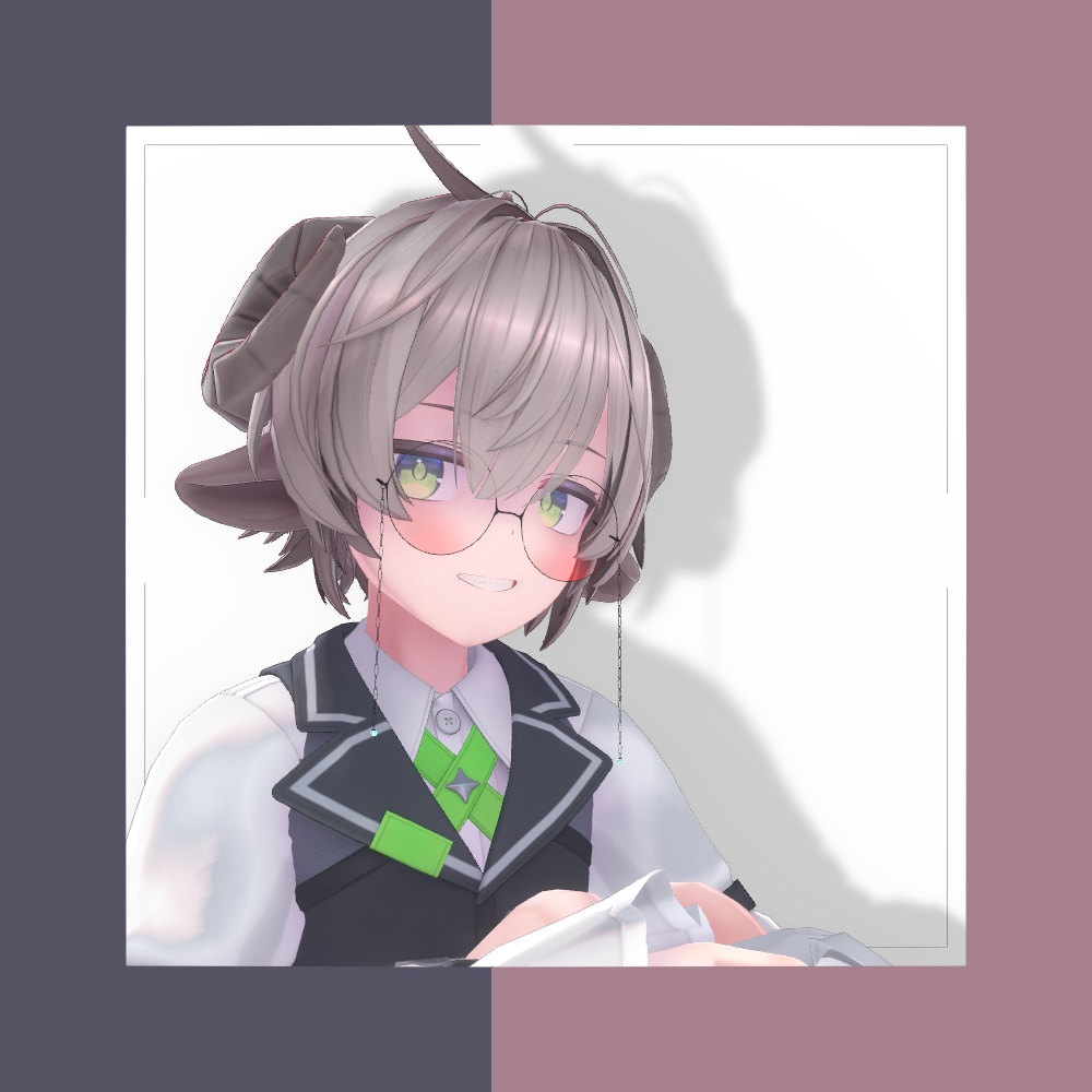 【VRChat想定】Cheek_megane 【33アバター対応】