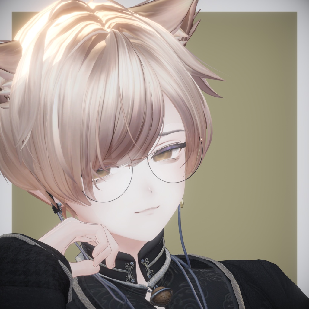 【VRChat想定】UnderRim_megane【2アバター対応】