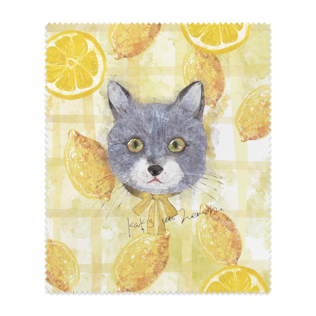 猫と檸檬(Kaķis un Lemon) ※メガネ拭き