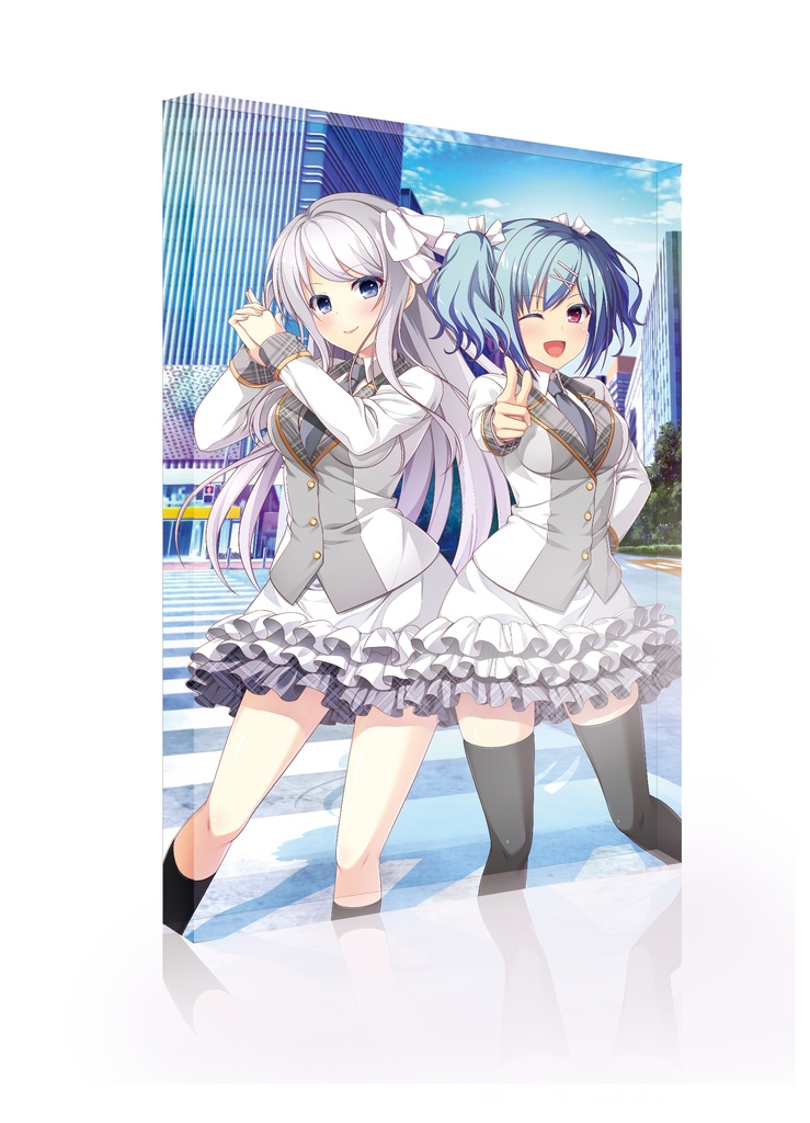 Steam版Eスクールライフ発売記念 B6アクリルオーナメント 花園瑛美＆鈴山美里