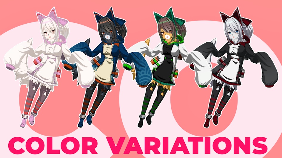 オリジナル3Dモデル「キュウ子さん」