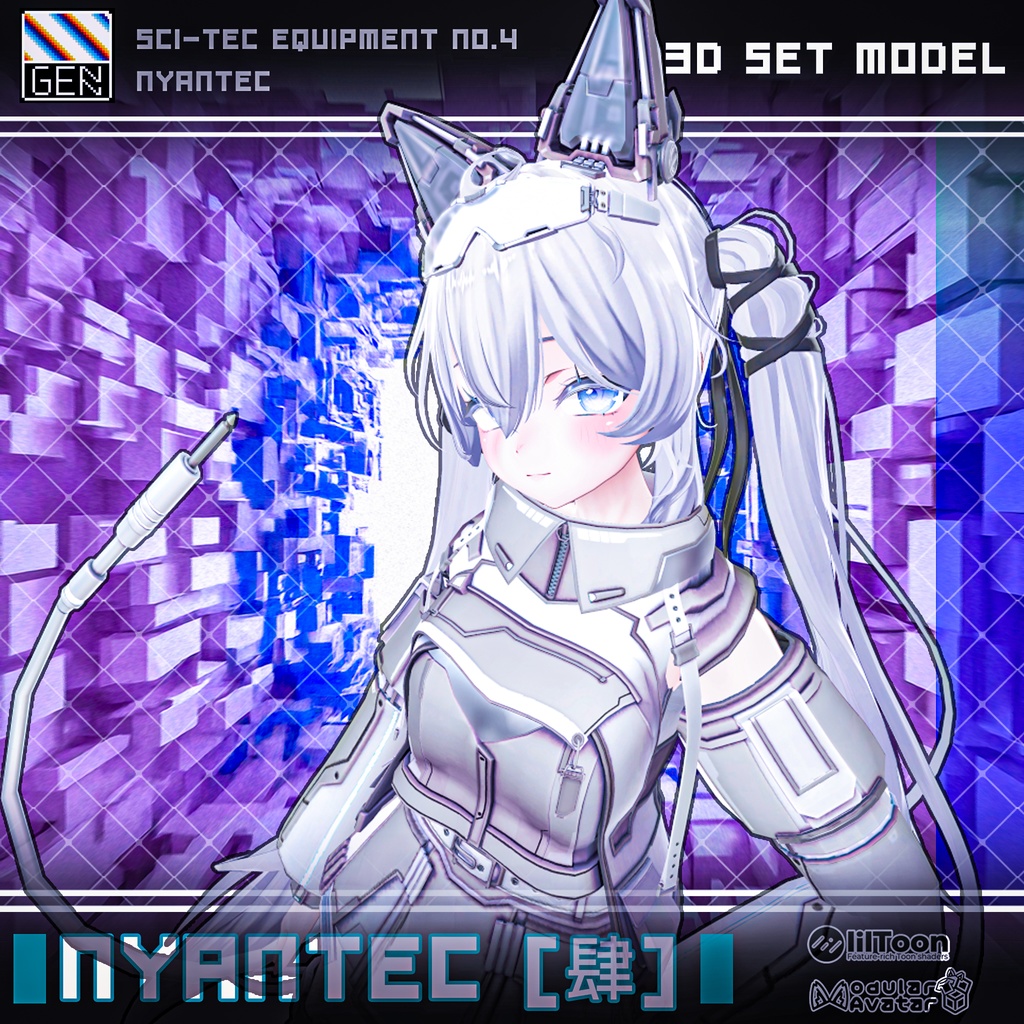 【アバター向け衣装3Dモデル】NYANTEC [肆] 缩略图 17