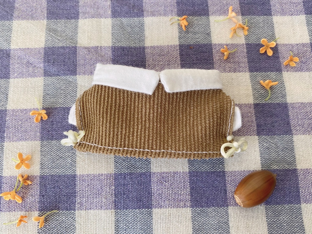 【ぬい服】シンプル白シャツとベストのセット