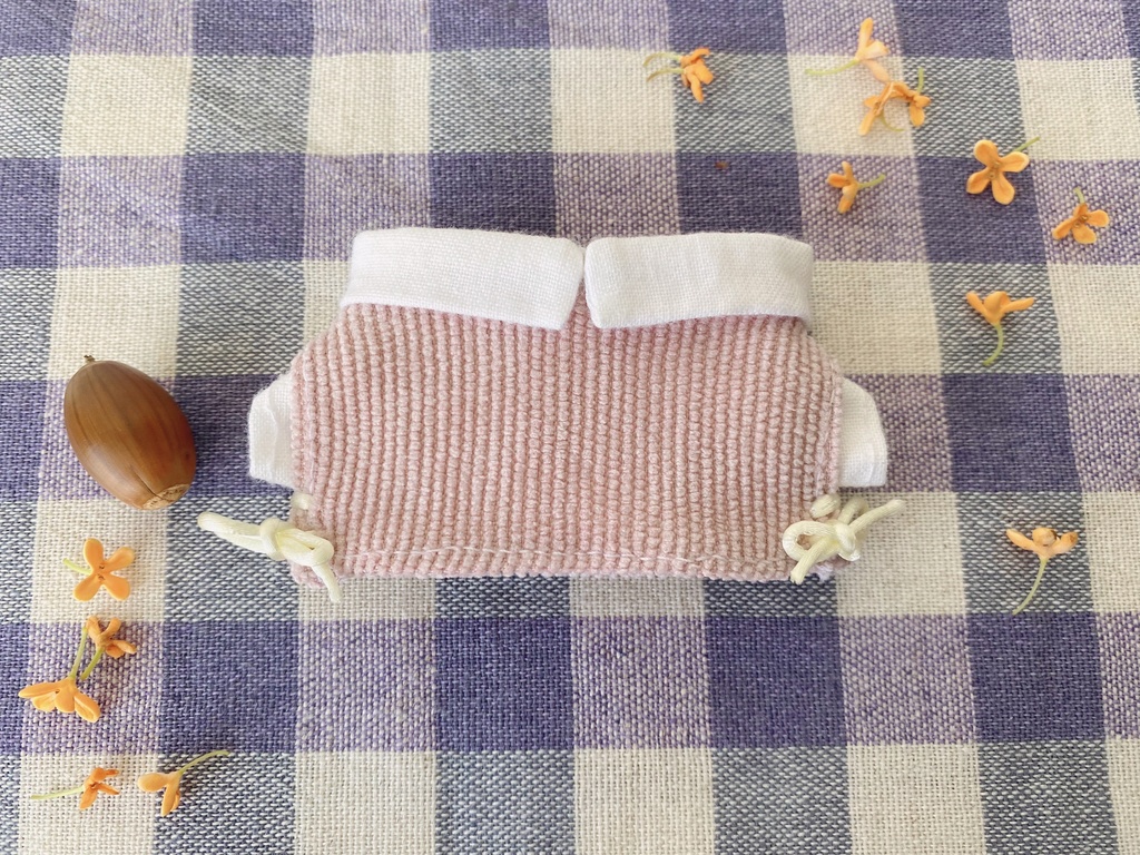 【ぬい服】シンプル白シャツとベストのセット