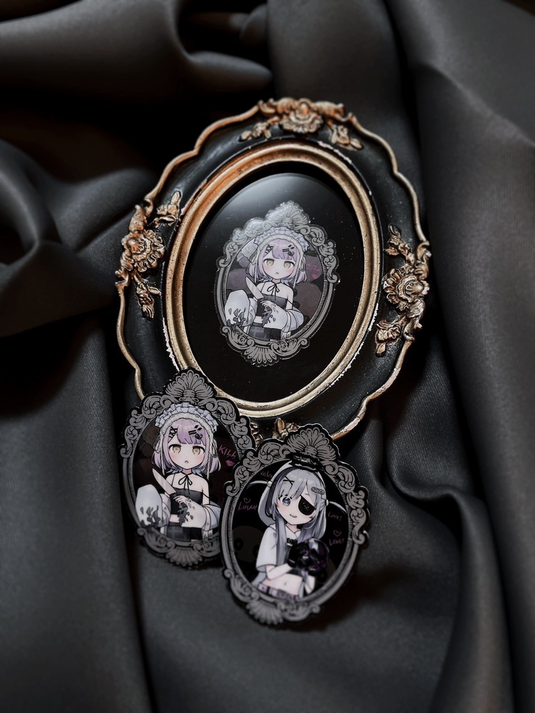 [紫宮るな・夜乃くろむ]ステッカーセットA額縁