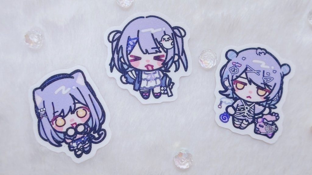 [紫宮るな]ミニステッカー３種