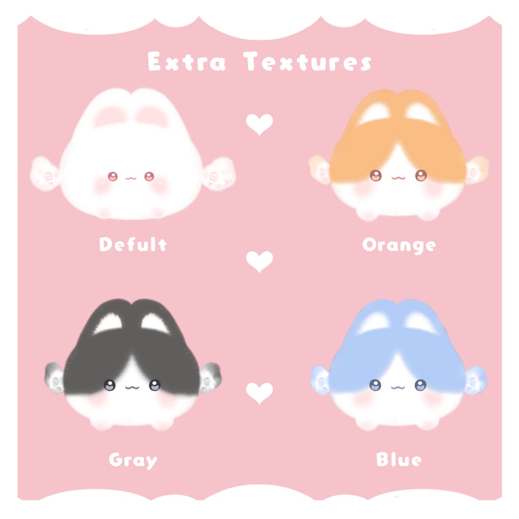 ☁ SALE ☁ 3Dモデル「ふわうさ」 | VRChat対応