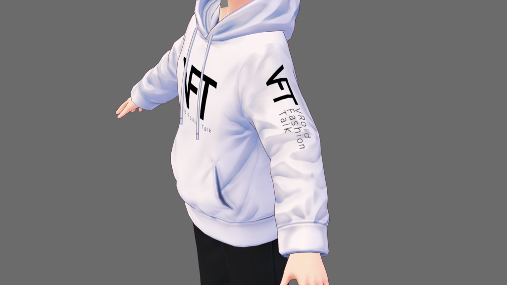 VRoid用衣装テクスチャ:VFTパーカー ※ベータ版想定