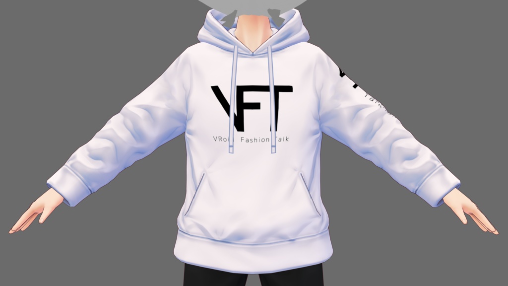 VRoid用衣装テクスチャ:VFTパーカー ※ベータ版想定