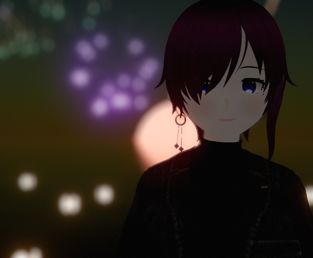 【無料版あり】VRoid用アクセサリテクスチャ BlueCrystalPierce/ブルークリスタルピアス