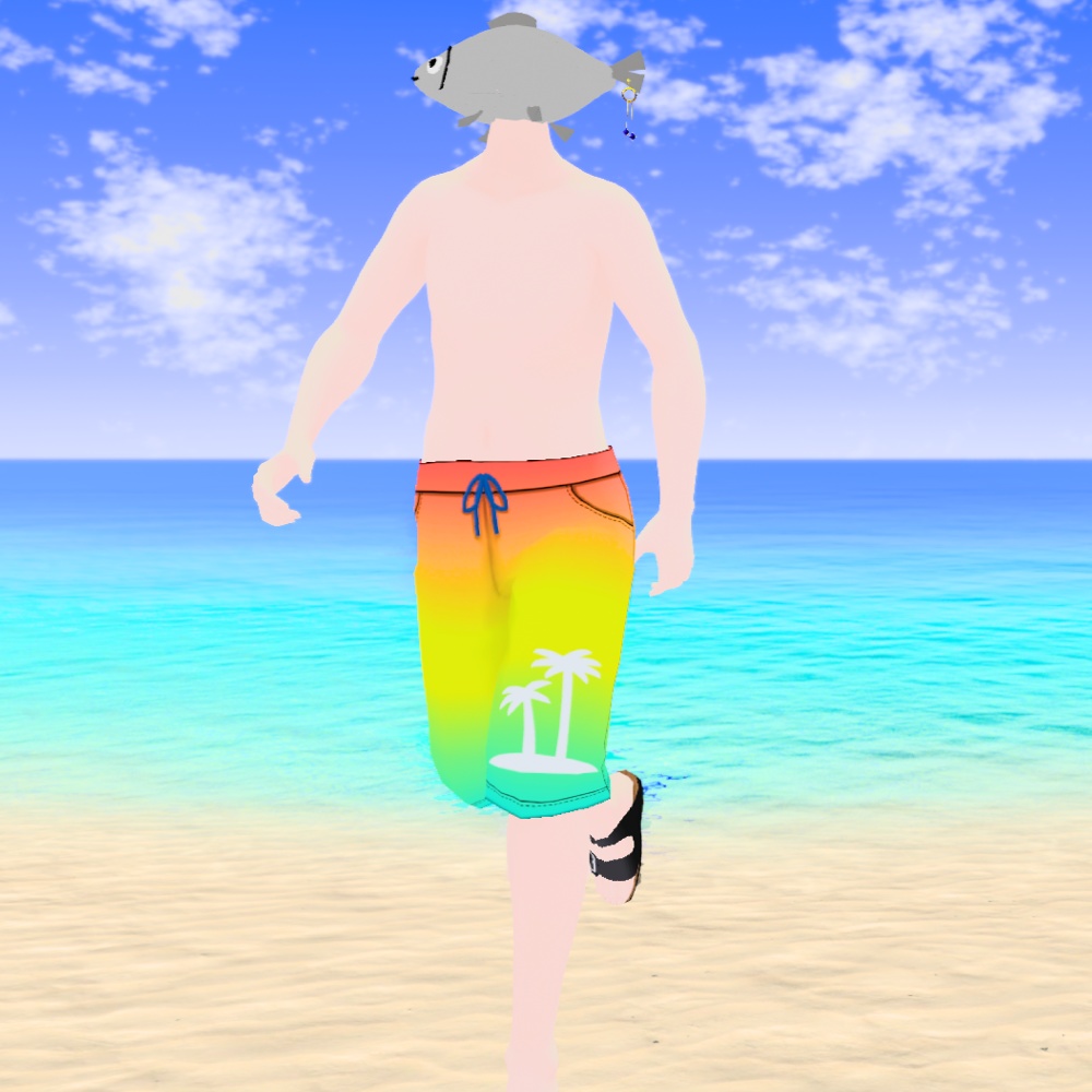 【無料版あり】VRoid用 男性向け水着テクスチャ Surf Swimwear/サーフスイムウェア