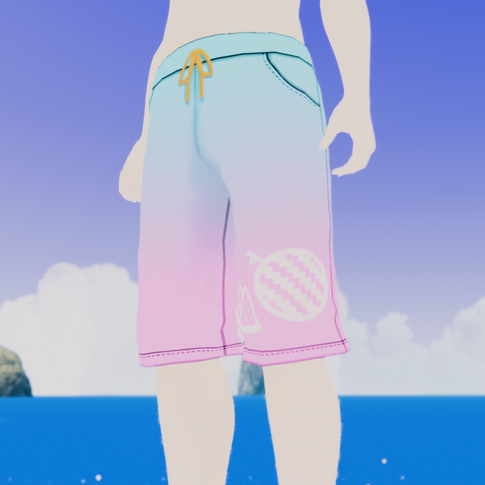 【無料版あり】VRoid用 男性向け水着テクスチャ Surf Swimwear/サーフスイムウェア