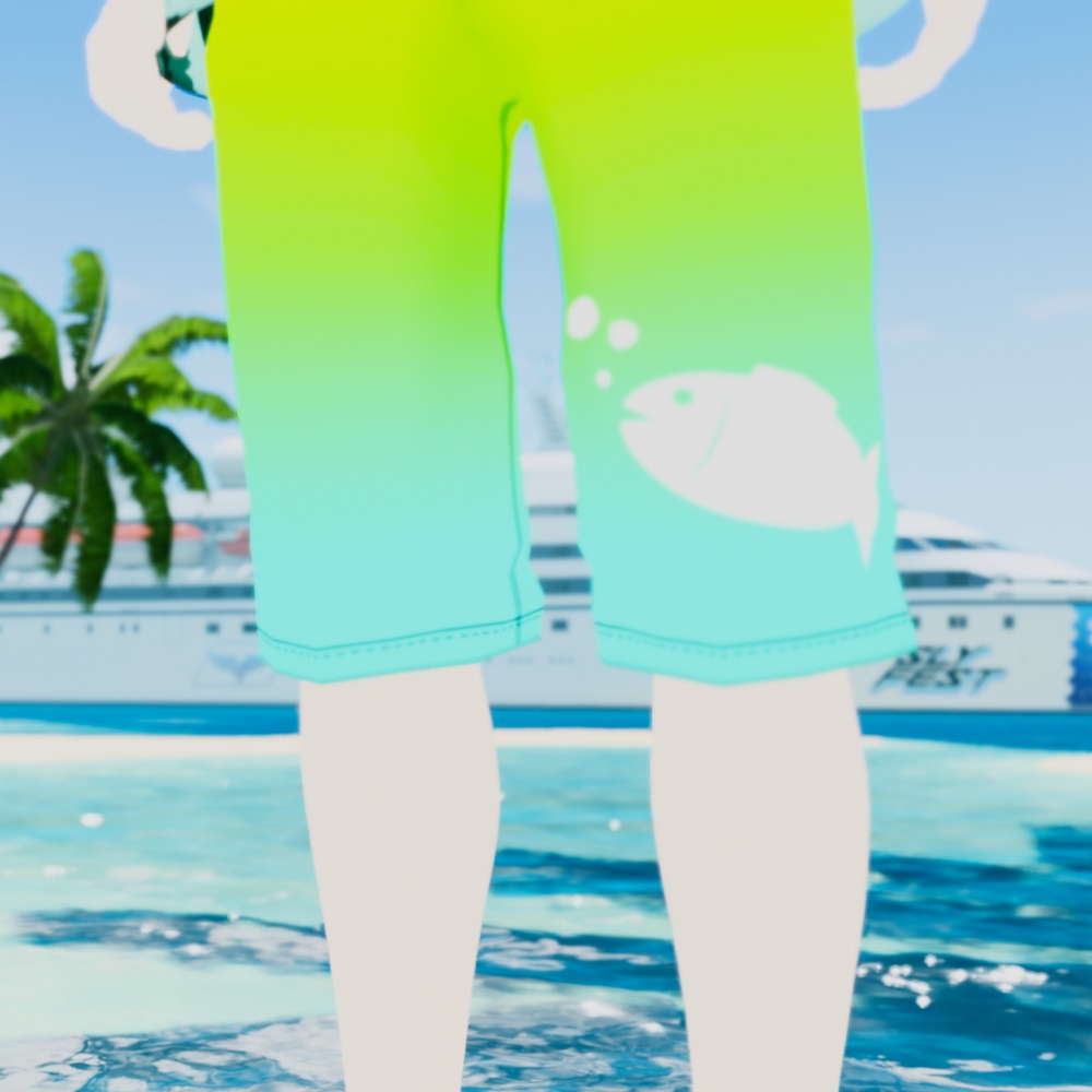 【無料版あり】VRoid用 男性向け水着テクスチャ Surf Swimwear/サーフスイムウェア